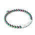 Arc-en-ciel Blanc | Licorne Argent | Bracelet d'expression en verre de sirène